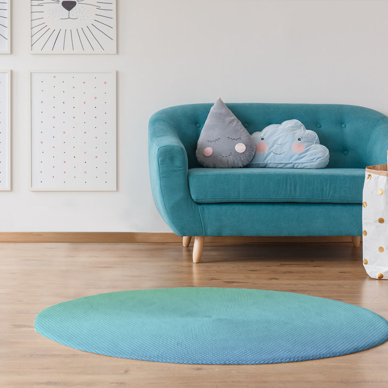 Chenille Indoor Rug, Round 5'