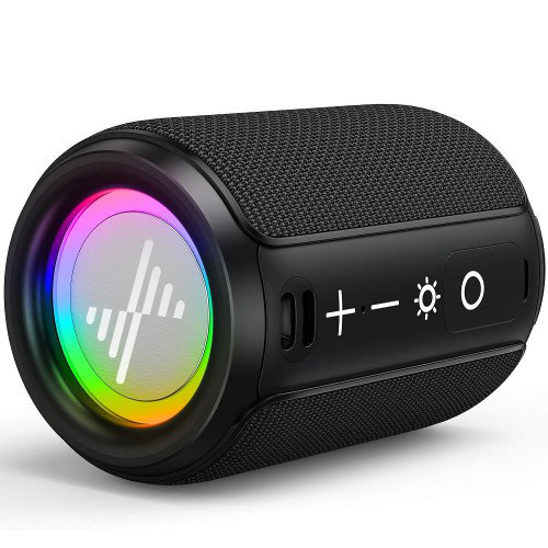 Haut-parleur portable portatif à DEL Bluetooth avec Tws, Ipx5 imperméable, fente pour carte Tf - Haut-parleur sans fil pour les voyages, les fêtes, la plage et la maison