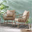 Fauteuil club d'extérieur en rotin tissé BRUCE BOHO-INSPIRED avec coussins résistants à l'eau et rotin en polyéthylène durable