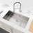 Undermount Kitchen Sink With Cutting Board Single Bowl Sink Workstation Stainless Steel Kitchen Basin With Drain Strainer-112133801