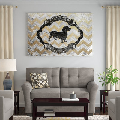 «Basset Hound» par 5c5, impression sur toile tendue