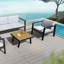 Chaise de patio avec coussins Nofi
