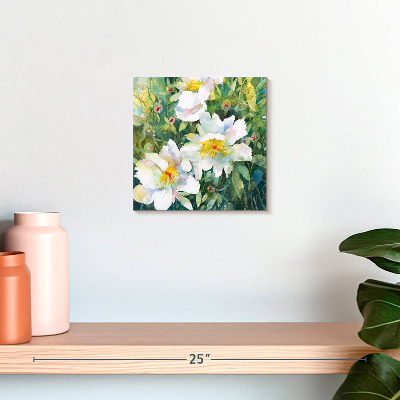 Harnek Pristine Peonies, 10" H x 10" W