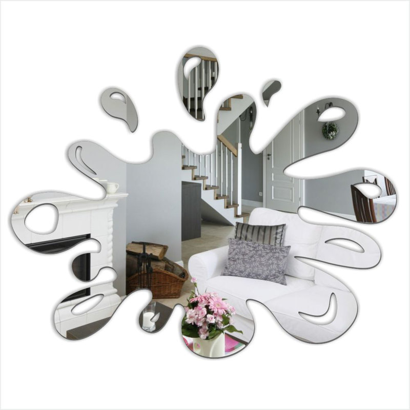 Senita Flat Wall Mirror, Silver