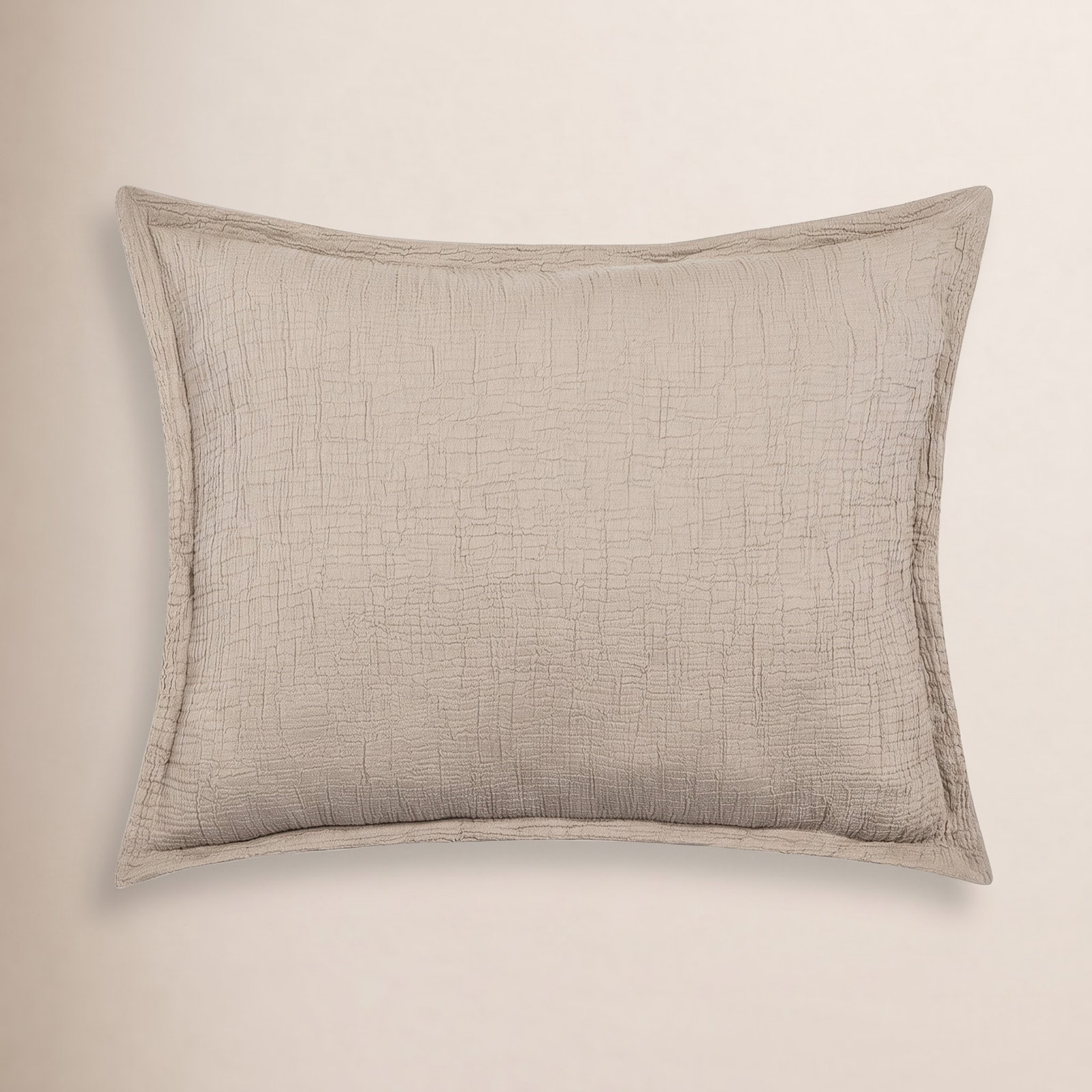 Falan Cotton Shams, Standard, Sand