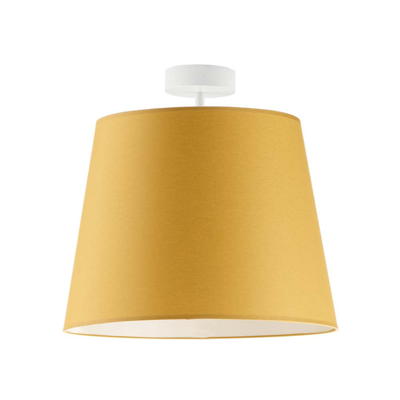 Deima Semi Flush Mount, Matte White, Yellow