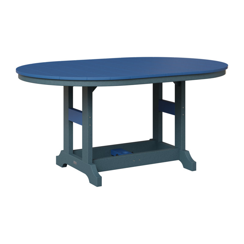 Garden Classic Outdoor Oval Dining Table, Slate, Pacific Blue