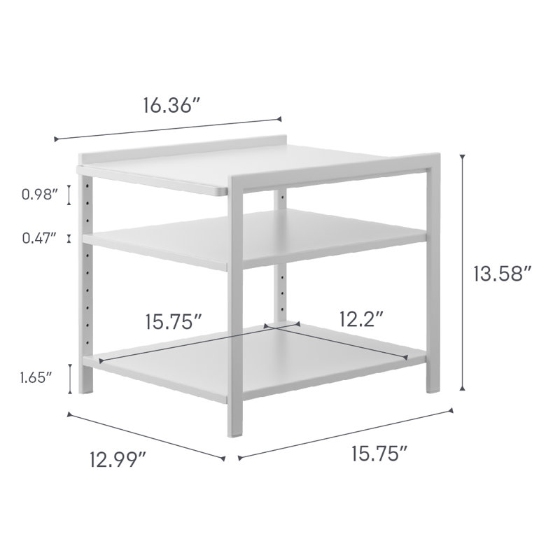 Étagère de rangement à trois niveaux Yamazaki Home, acier, réglable, Blanc