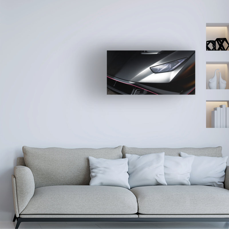 Art sur toile «bolor» noir, H 10 po x l 19 po