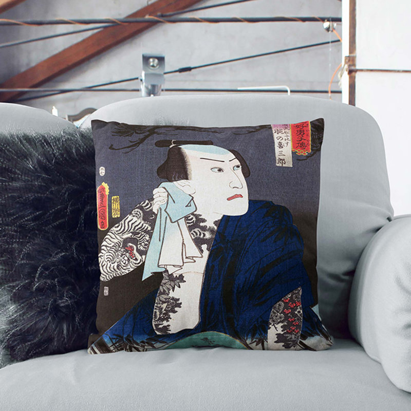 Square Throw Cushion, 40cm H x 40cm W x 15cm D