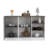 Kitchen Island, Kitchen, White / Dark Brown-895110304