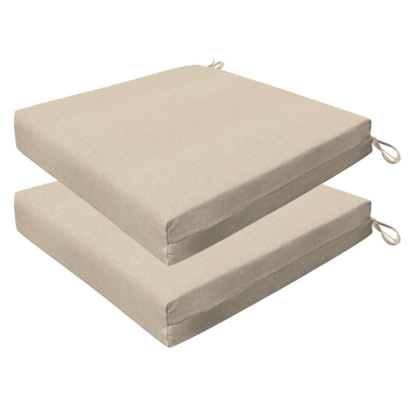 Coussin de siège d'extérieur carré Meridian, L 18 po x P 17,5 po, Sable
