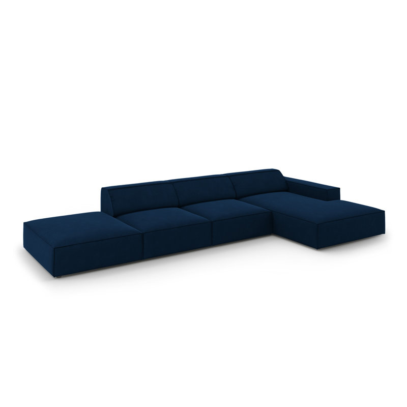 Jodie 5 Seater Corner Sofa, Right Hand Facing, Blue