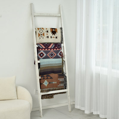 Gracie Oaks 6.4ft Wooden Blanket Ladder,24in Wide