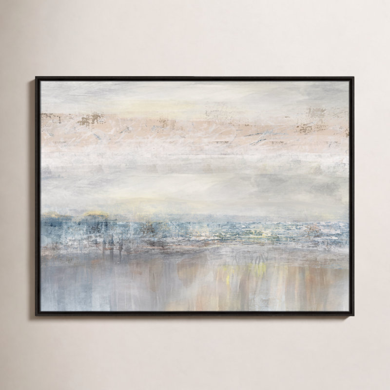 Electra From A Distance by Nan - Painting Print, Picture Framed Canvas, 9.5" H x 11.5" W, Black