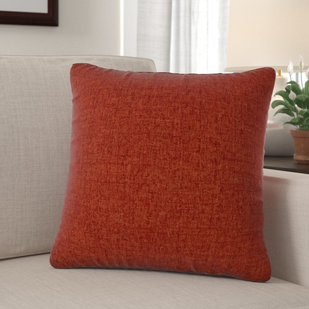 Burnt red throw online pillows