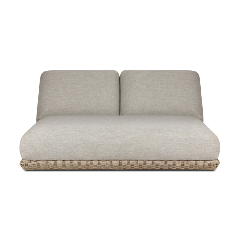 Chaise longue d'extérieur en osier Aya Evie