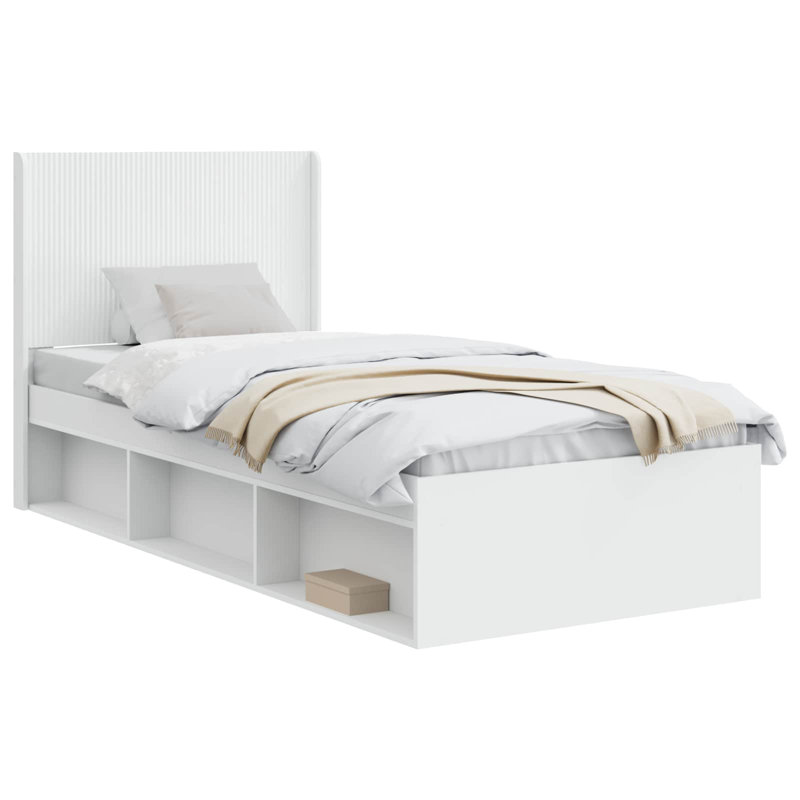 Bed, 100 x 200cm, White