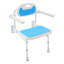 Siège de douche mural pliant avec dossier et chaise de douche réglable en hauteur, environ 330,69 lb, tabouret de douche robuste pour personnes âgées et handicapées