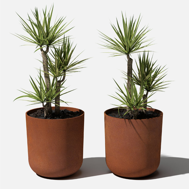 Veradek Patina Series Kona Round Planter, 2, 19.75" H x 18.50" W x 18.50" D