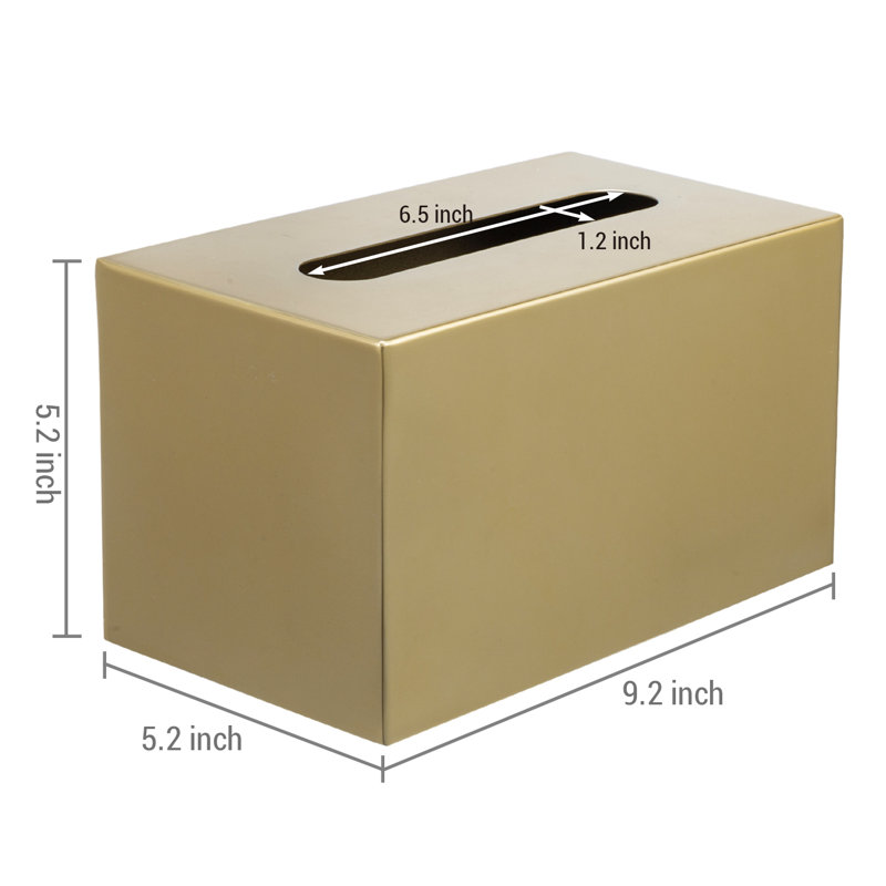 Juniyah Rectangular Metal Tissue Box Cover