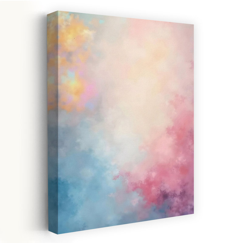 Art contemporain contemporain, art mural rêveur abstrait, H 60 po x l 40 po
