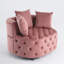 Fauteuil d'appoint / Fauteuil demi-tonneau classique pour salon / Fauteuil de loisir moderne (rose)-173298627