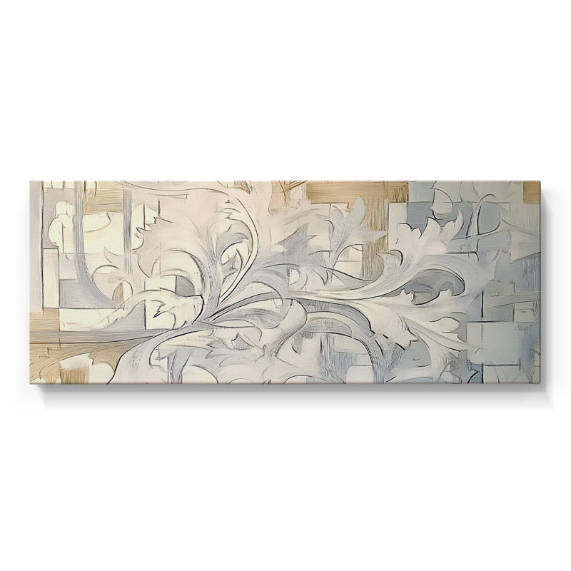 Série abstraite-XXV III - Toile tendue avec châssis - Prêt à accrocher, H 12 po x l 30 po