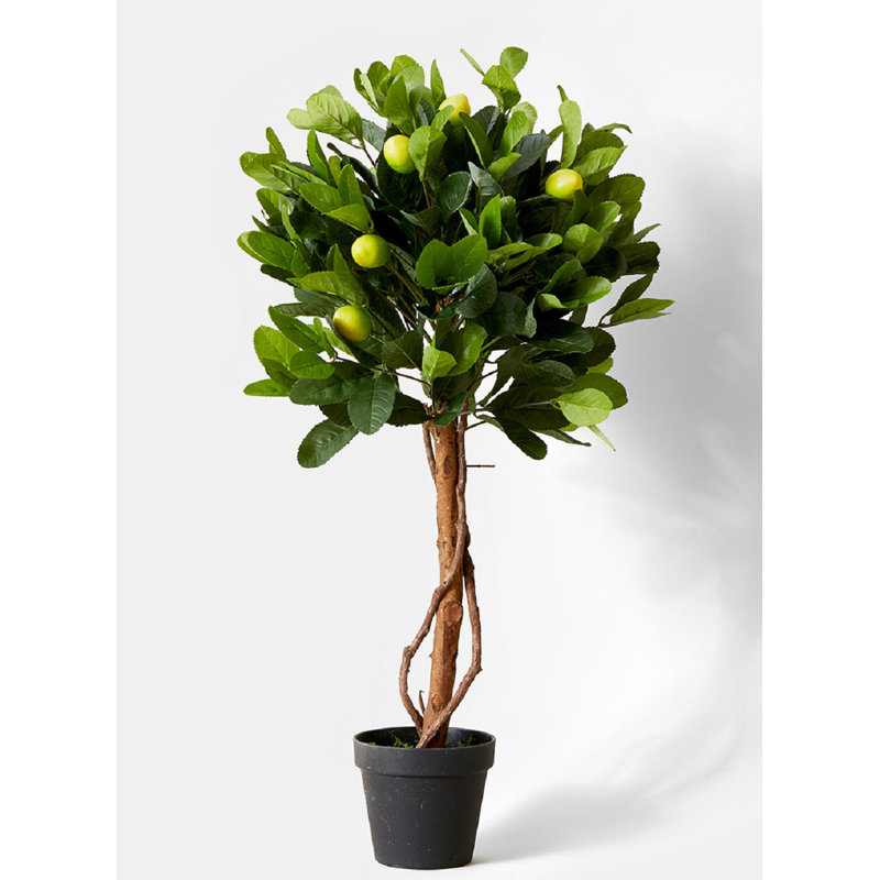 28'' Faux Lemon Topiary in Pot