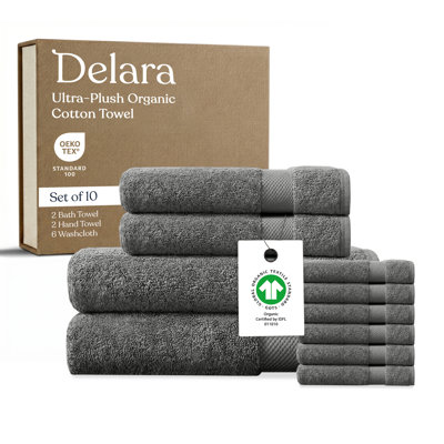 Ensemble de 10 serviettes en coton Delara