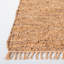 Tapis de couleur unie en cuir recyclé à tissage plat rétro en coton brun-116865216