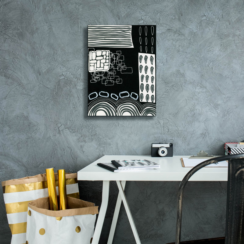 «B&W Fun IV» par Regina Moore, H 16 po x l 12 po x P 0,75 po