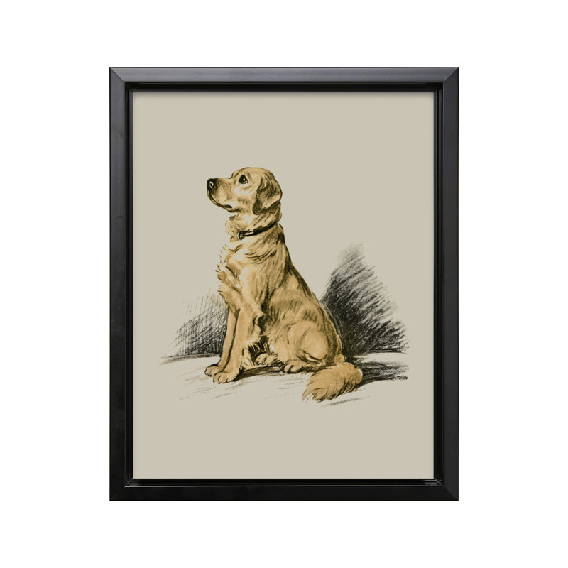 Labrador Retriever No1, Black Framed, Canevas, H 11 po x l 14 po
