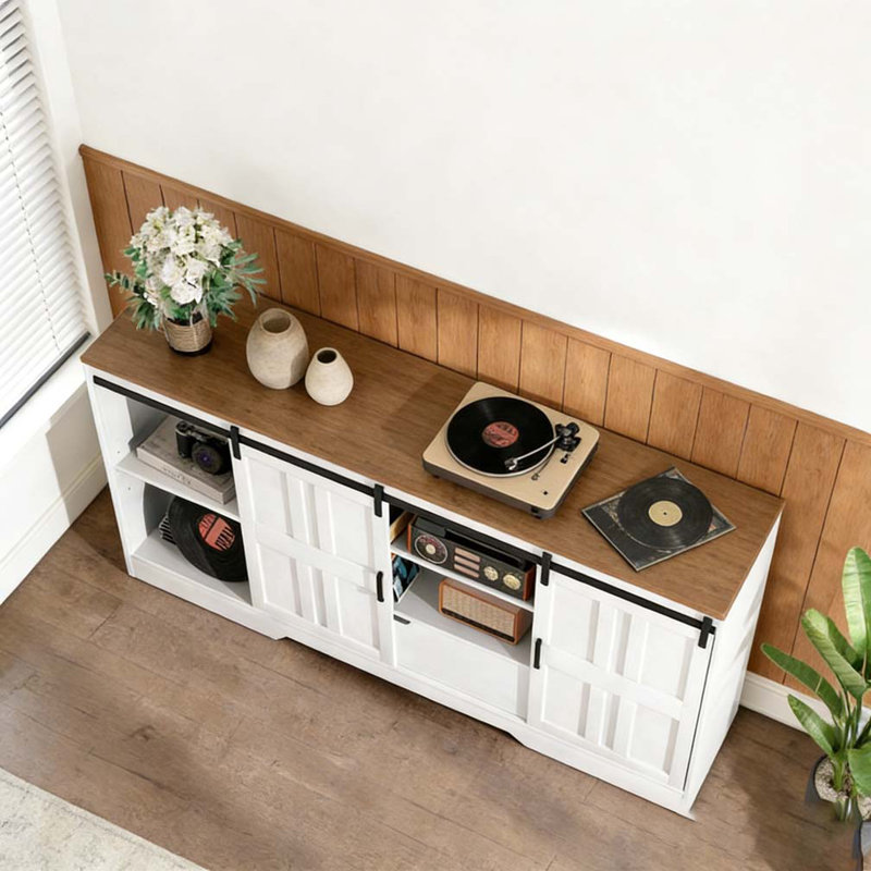 TV Stand for 65 Inch TV, White