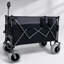 Roulettes tout-terrain de 9 po x 4 po, chariot pliant robuste de 300 L XL avec capacité de 480 lb, idéal pour le sable et les terrains accidentés, noir / gris