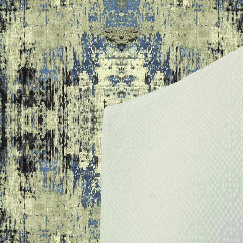 Stylish Woven Carpet, 31.5 x 47.2 inches | 100% Polyester, Pile Height: 0.04 inches, Total Height: 0.31 inches | Antibacterial, Non-Slip PVC Felt Underside | Machine Washable, Perfect for Living Room & Bedroom Decor