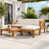 Finition naturelle + coussins beiges sélectionné