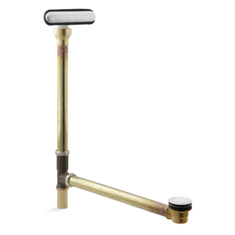 Clearflo Slotted 1.5" Leg Tub Drain With Overflow, Brushed Chrome