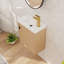 Meuble-lavabo flottant simple 18 po avec lavabo en résine, meuble-lavabo mural avec 1 porte-350714332