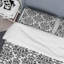 Damas noir et blanc - ensemble de housse de couette abstrait - microfibre de polyester-894450660