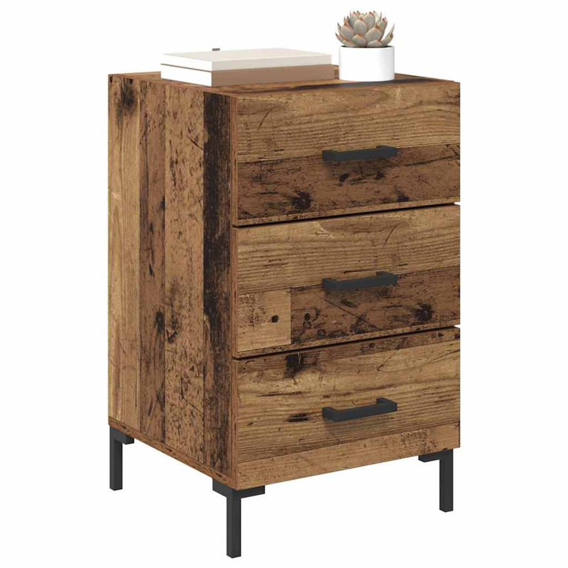 40cm W Manufactured Wood Bedside Table, Old Wood