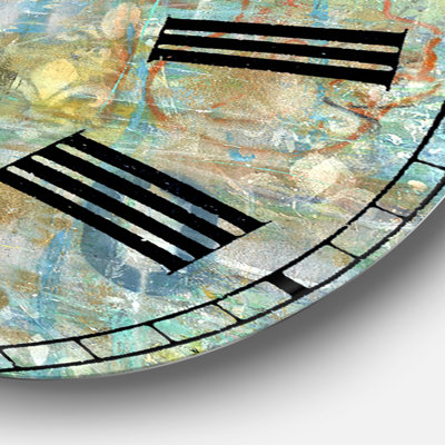 Mind Blown - Abstract Round Metal Clock