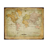 The World Map II Print by Sofia Fox