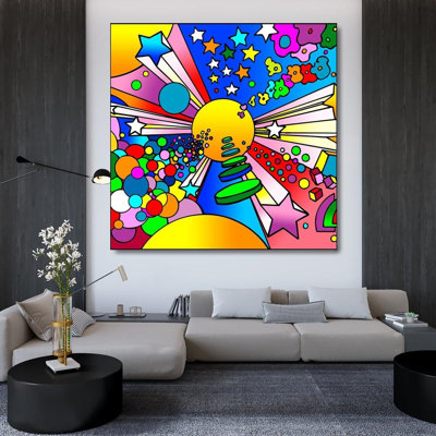 Hokku Designs Green, Howie Gallery Wrapped Canvas Art Titled: Cosmic Expanding