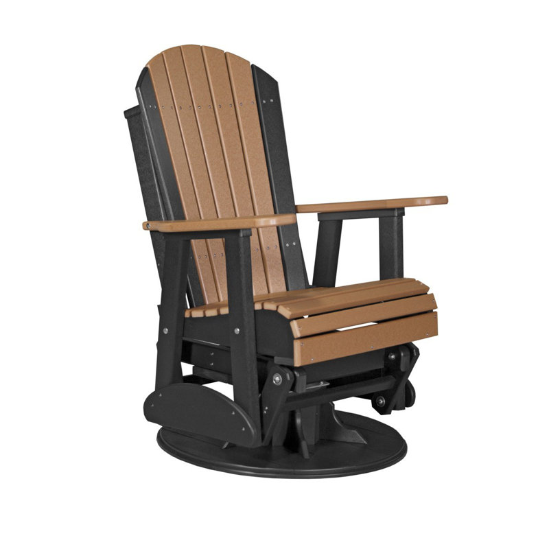 Fauteuil oscillant pivotant adirondack Olgrah, Cèdre/noir