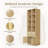 73'' H X 23.6'' W Tall Bookcase With 2 Drawers & Storage Cabinet-1483701105