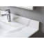 Plateau de meuble-lavabo 37 po en pierre frittée dorée, avec lavabo sous-comptoir en céramique et trou pour robinet - choix de luxe