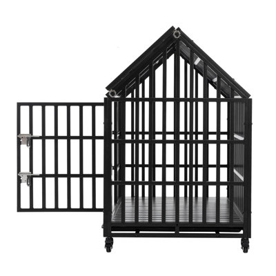 Grande cage pour chien avec roulettes verrouillables
