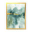 Impression d'aquarelle bleue avec cadre doré-48413159-48413163