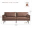 3 Seater Faux Leather Sofa-1265961916